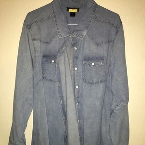 Peplum Denim Shirt