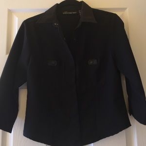 Black snap front shirt