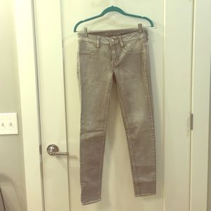 American Eagle Gray Acid Wash Jeggings