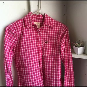 Pink hollister flannel