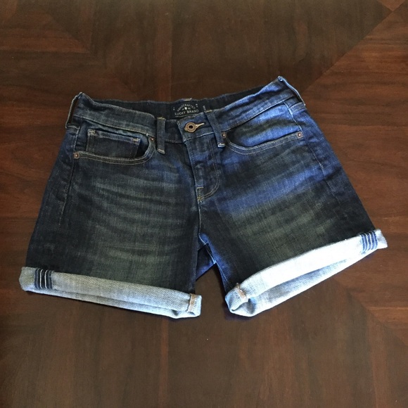 Lucky Brand "The Roll Up" dark wash jean short - Picture 3 of 4