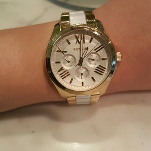 !FOSSIL! Brand new gold and white Fossil watch