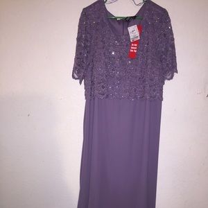 Purple long formal gown