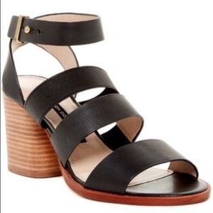NEW❤️Leather French Connection stacked sandal