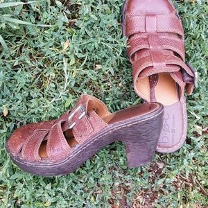 B.O.C.  Leather Clogs