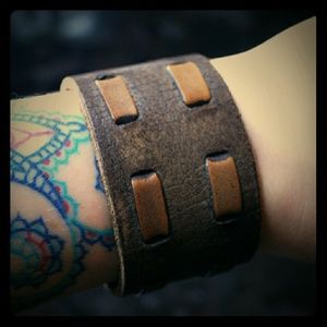 Genuine Leather Brown Cuff