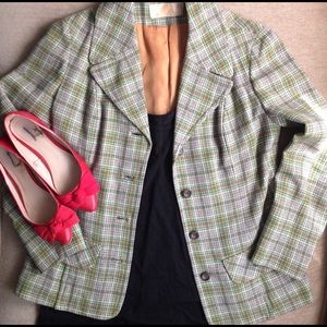 Unique Vintage Plaid Pendelton Wool Blazer 8