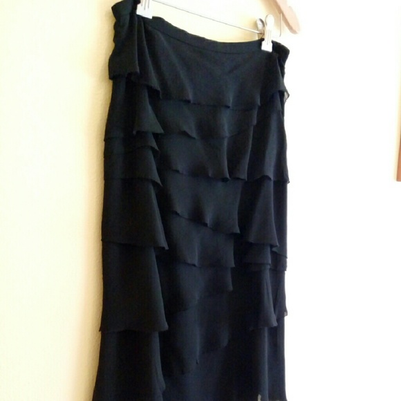 100% Silk Ruffle Skirt