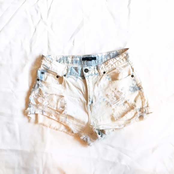 Distressed Denim Shorts