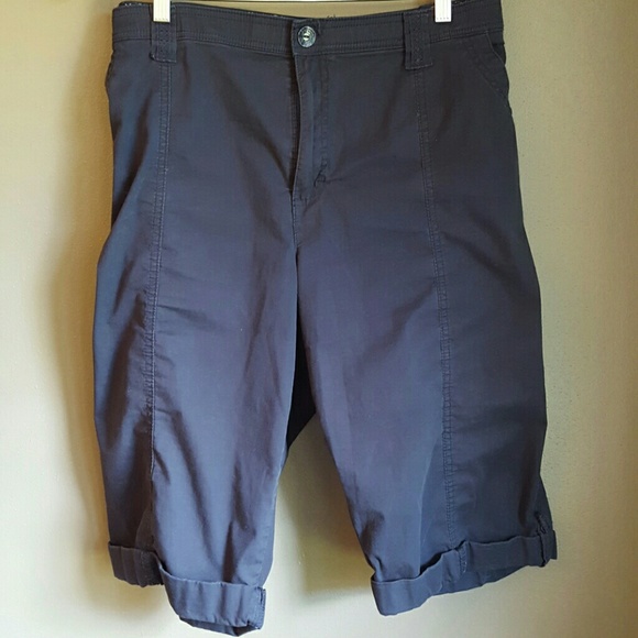Gloria Vanderbilt Size 22W Navy Capris