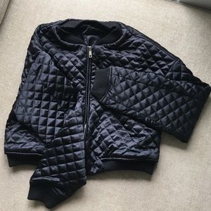 Cropped Bomber Jacket