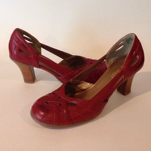 Nine West Red Leather Pump