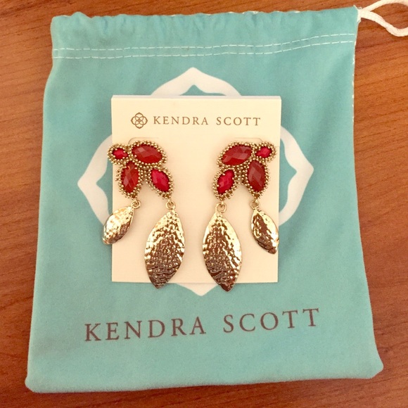 Red Kendra Scott earrings