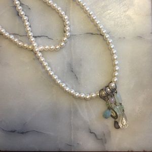 Express long pearl necklace