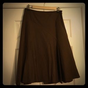Brown Ann Taylor linen skirt