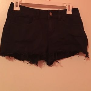 Super cool black denim shorts