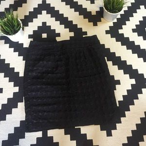 Houndstooth short mini skirt