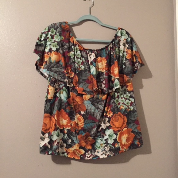 ASOS Tops - Off the shoulder floral shirt
