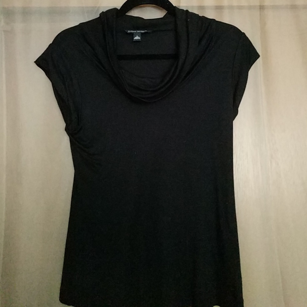 Banana Republic black cowl neck t-shirt