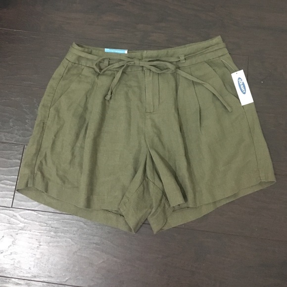 high waisted linen shorts