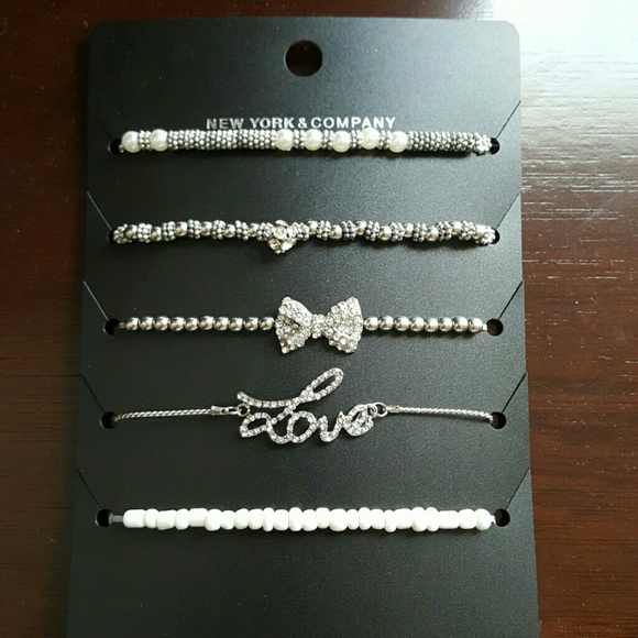 5 New York & Company stacking bracelets