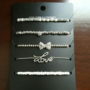 5 New York & Company stacking bracelets