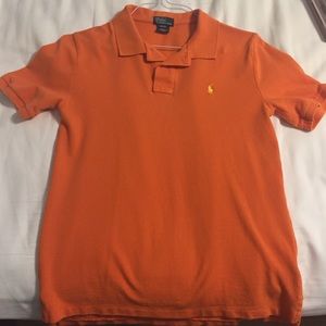 Orange polo shirt