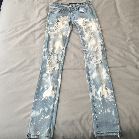 Ripped jeans.