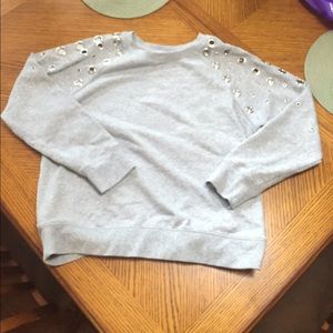 MICHAEL KORS SWEATER WITH METAL RINGLETS SIZE- L
