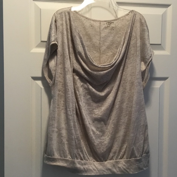 Off white top with glitter accent