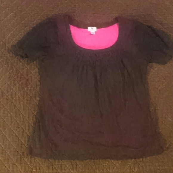 Worthington black lace blouse