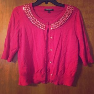 Bright pink jeweled shrug