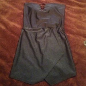 Black strapless Romper