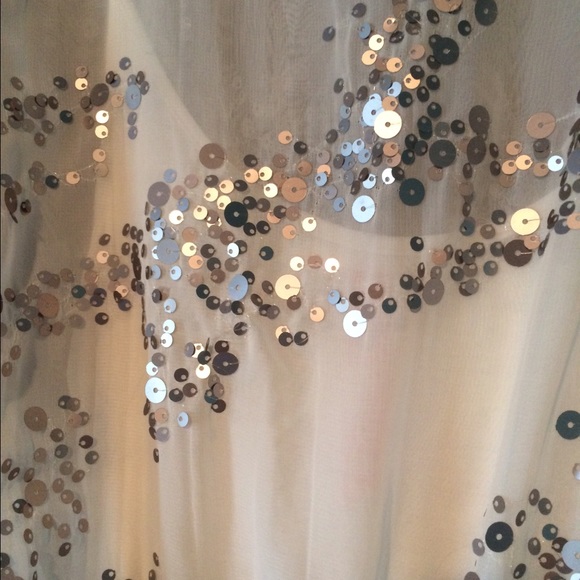 Sequined White Dress