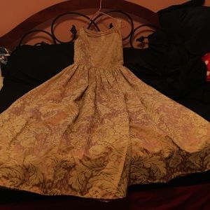 Vintage full length floral dress