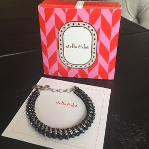 Ella bracelet - black & silver