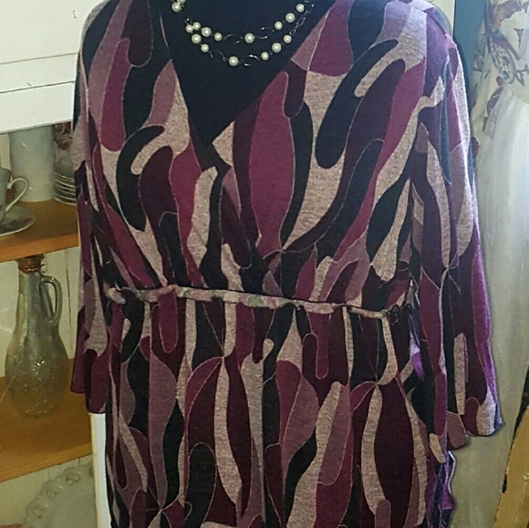 ⓟⓛⓤⓢLong knit blouse