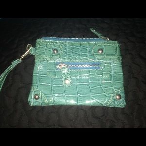 teal purse / wallet