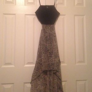 Strappy backless high low dress