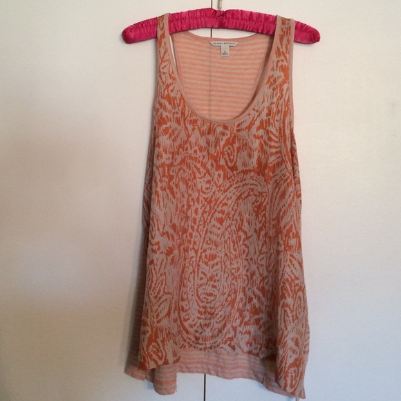 Orange banana republic silk tank top