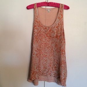 Orange banana republic silk tank top