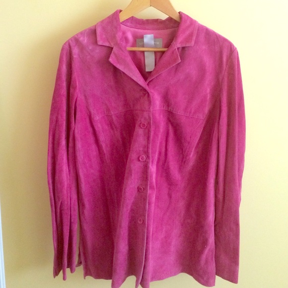 Pink suede jacket