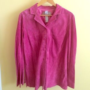 Pink suede jacket