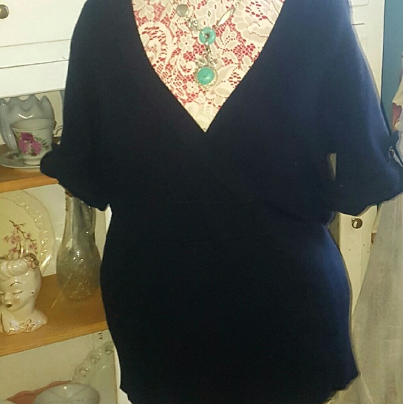 ⓟⓛⓤⓢShort sleeve sweater