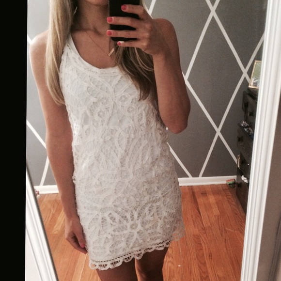Free People White Crochet Dress