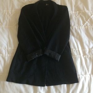 Black single button blazer