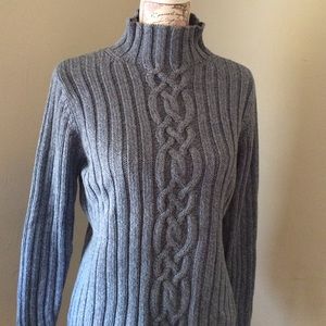 SOLD! Classic blue cable knit  L. L. Bean Sweater