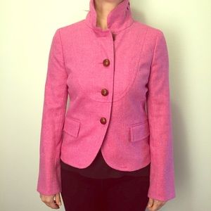 Pink JCrew wool jacket