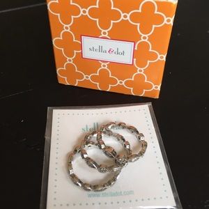 3 Stackable deco rings - size 9