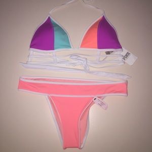 Victoria Secret 2Pc Bikini Cadged Top L Bottom M Victoria Secret 2Pc Bikini Cadged Top L Bottom M